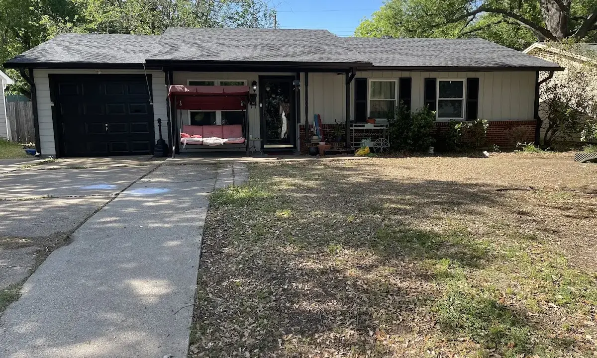 Hail Damage Roof Repair crew at work on a residential roof in Summerfield